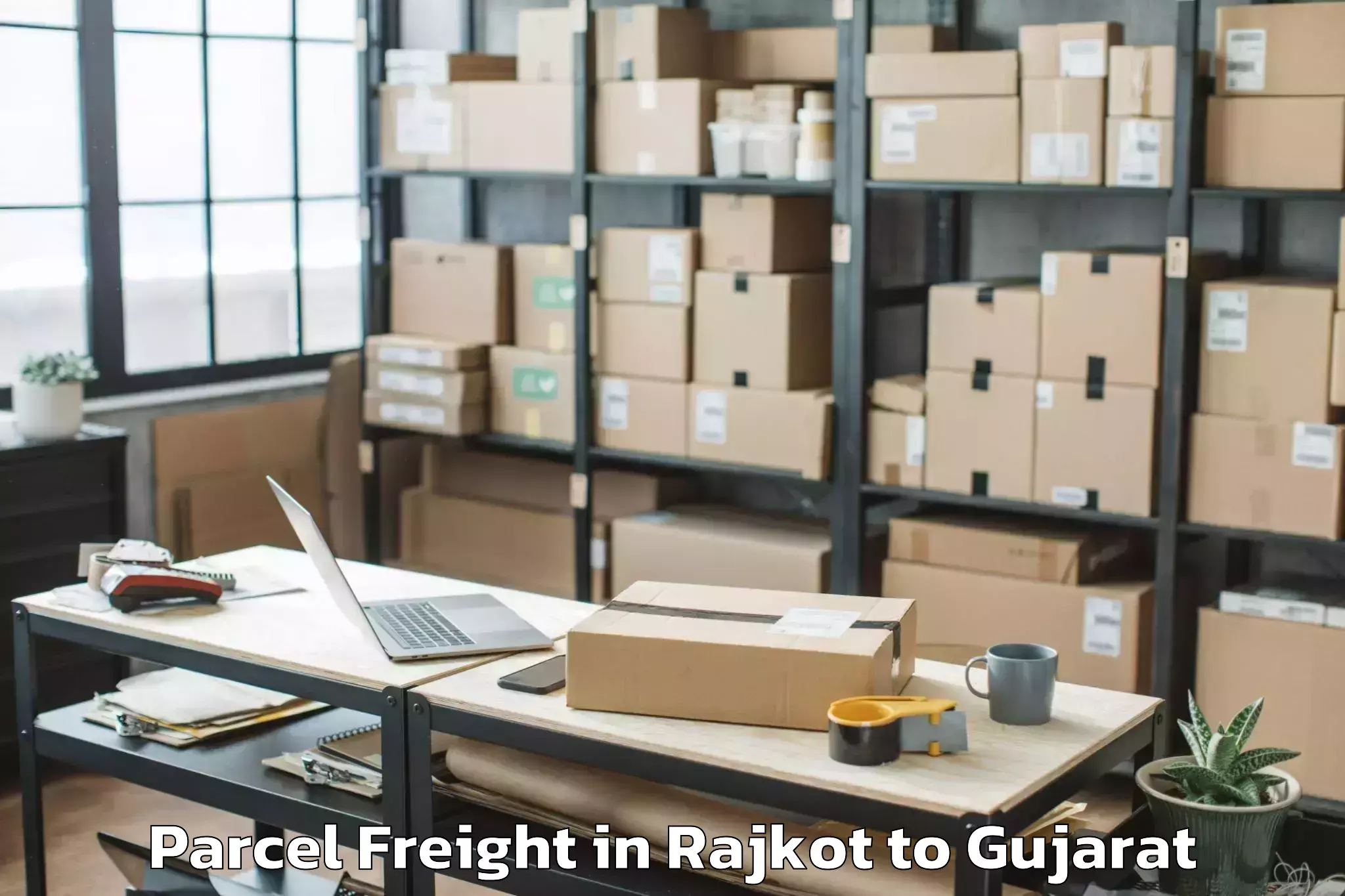 Leading Rajkot to Navrangpura Parcel Freight Provider